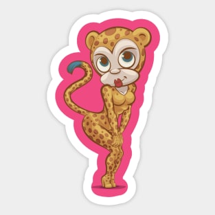 old timey Cheetah Sticker